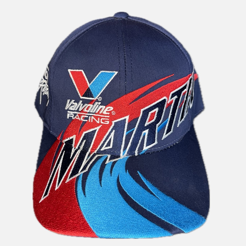 Vintage 90's Valvoline Racing Mark Martin #6 Roush Racing Nascar Strap Back Cap